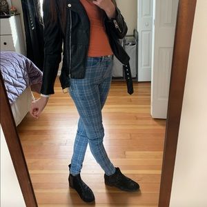 Levi’s- Plaid Jeans- 721 High Rose Skinny